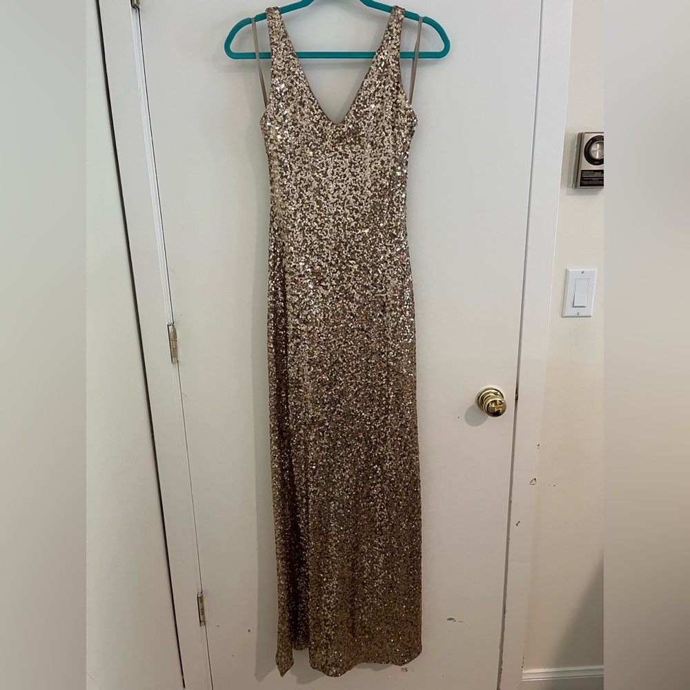 Lauren Ralph Lauren Gold Sequin Gown